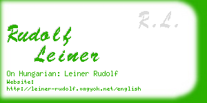 rudolf leiner business card